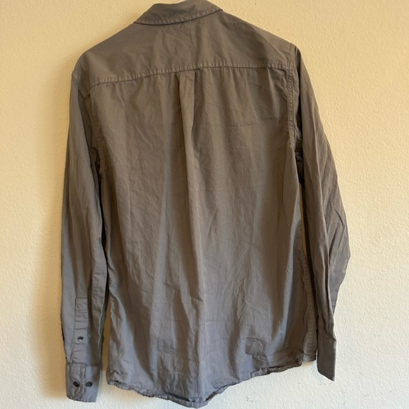 Alesbury Men's Long Sleeve button down slim fit medium grey shirt - Picture 4 of 10
